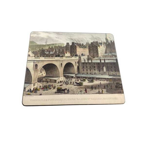 Vintage Lady Clare Edinburgh Scotland Placemats Set Of 6 With Historic Scenes - Picture 12 of 15